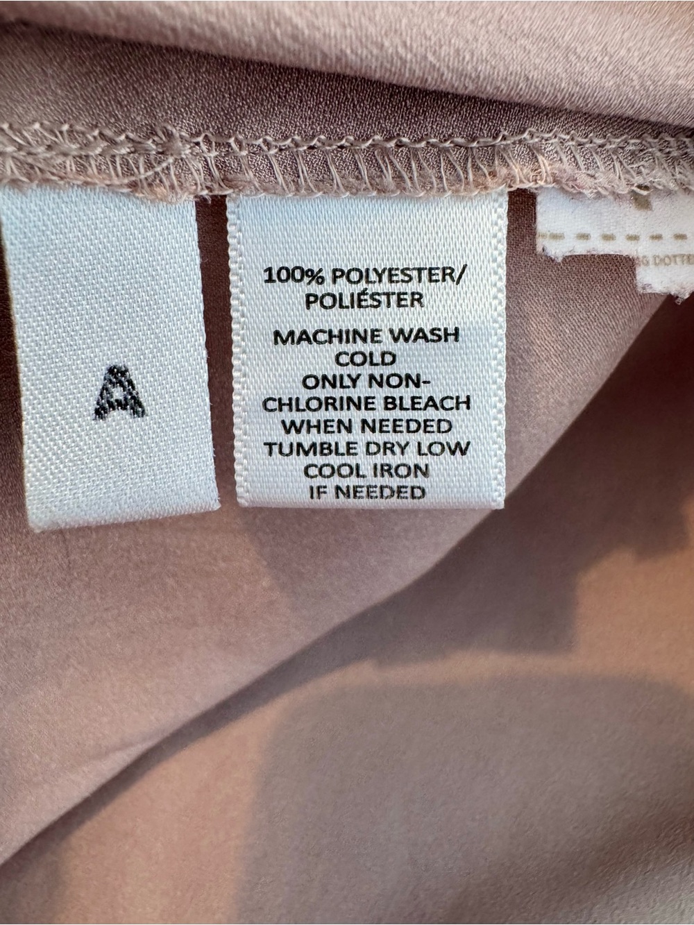 LOFT Mauve-Taupe Tie-Neck Blouse - Picture 4 of 7